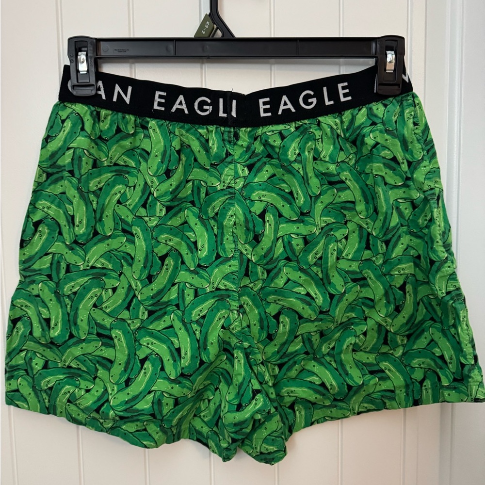 American Eagle Green pickle Patterned Boxers medium - Picture 4 of 4